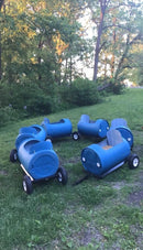 Kids Pull-Behind Barrel Trains and Custom Barrel Cars Ride-On Toys for ATV and Tractor