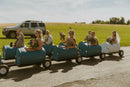 Kids Pull-Behind Barrel Trains and Custom Barrel Cars Ride-On Toys for ATV and Tractor