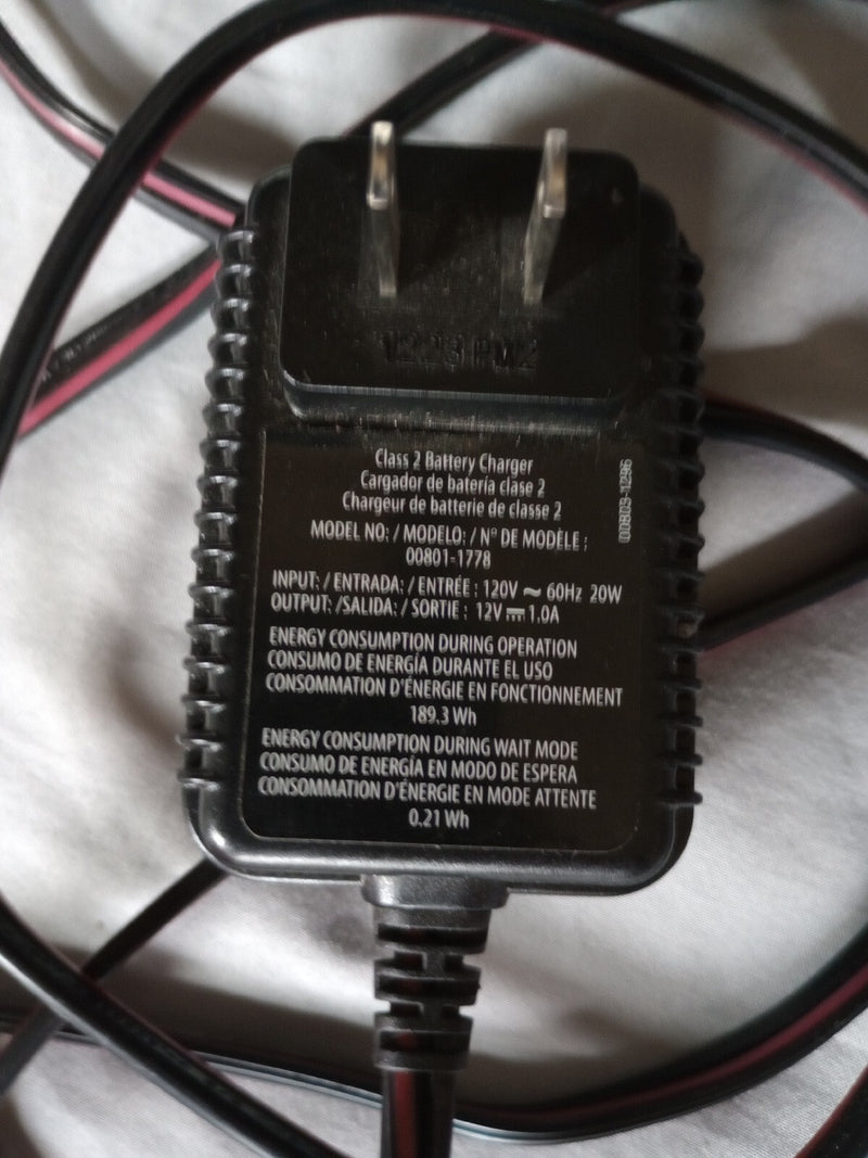 12V Replacement AC Battery Charger for Fisher-Price Power Wheels Class 2 Model 00801-1778 Magic Cars 2