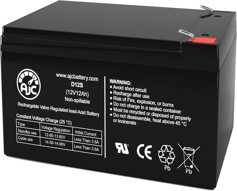 12V 12Ah Rechargeable Battery Compatible with Ram 3500 Red Fire Truck Ride-On Toy KT1189WMDS Magic Cars Variant 0