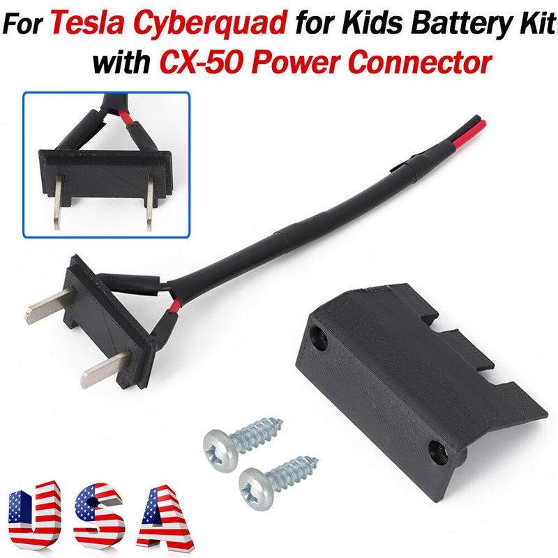 Battery Connector Cable Set with CNX-50 Power Connector for Kids' Tesla Cyberquad Magic Cars 0