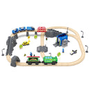 Remote-Controlled Electric Train Set Compatible with Wooden Tracks Magic Cars 2