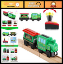 Remote-Controlled Electric Train Set Compatible with Wooden Tracks Magic Cars Variant 0