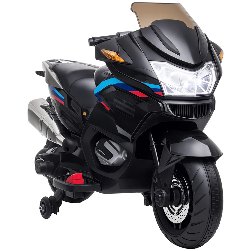 Battery-Powered Kids Ride-On Motorbike with Training Wheels Black Magic Cars Variant 0