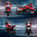Battery-Operated Red Kids Ride-On Motorbike with Training Wheels Magic Cars 10