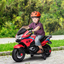 Battery-Operated Red Kids Ride-On Motorbike with Training Wheels Magic Cars 1