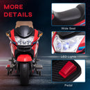 Battery-Operated Red Kids Ride-On Motorbike with Training Wheels Magic Cars 7