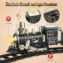 Black and Gold Battery-Operated Train Set with LED Lights and Sound on Curved Tracks Magic Cars 3