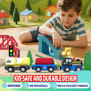 Wooden Track Battery-Powered Cargo Steam Train Set for Ages 3+ by MyKaFort Magic Cars 5