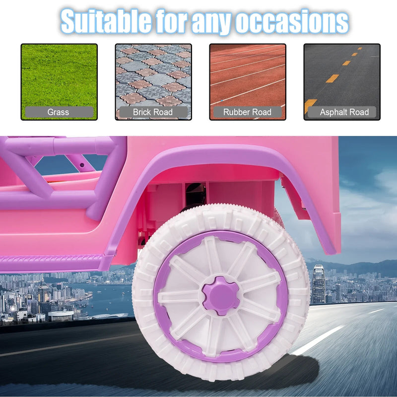 Battery-Powered 1-Seater Kids UTV with Remote Control and Bluetooth Music Magic Cars 2