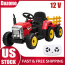 12V Battery-Powered Kids Electric Ride-On Tractor with Trailer and Remote Control Magic Cars 1