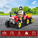 12V Battery-Powered Kids Electric Ride-On Tractor with Trailer and Remote Control Magic Cars 2