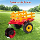 12V Battery-Powered Kids Electric Ride-On Tractor with Trailer and Remote Control Magic Cars 6