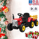 12V Battery-Powered Kids Electric Ride-On Tractor with Trailer and Remote Control Magic Cars Variant 0