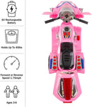 Battery-Powered 3-Wheel Pink Motorcycle Trike for Kids Safe and Stylish Ride Magic Cars 4