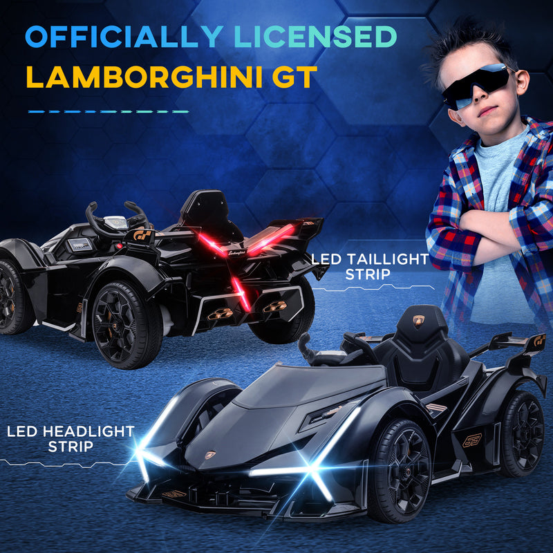 Battery-Powered Ride-On Toy with Remote Control and Suspension for Kids 3-6 Years Old Black Magic Cars 4