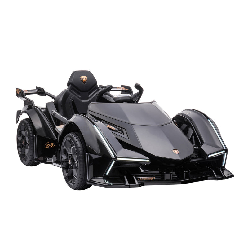 Battery-Powered Ride-On Toy with Remote Control and Suspension for Kids Ages 3-6, Black Magic Cars 0