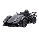 Battery-Powered Ride-On Toy with Remote Control and Suspension for Kids Ages 3-6, Black Magic Cars 3