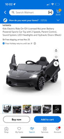Battery Powered Toddler Ride-On Vehicle McLaren Magic Cars 0