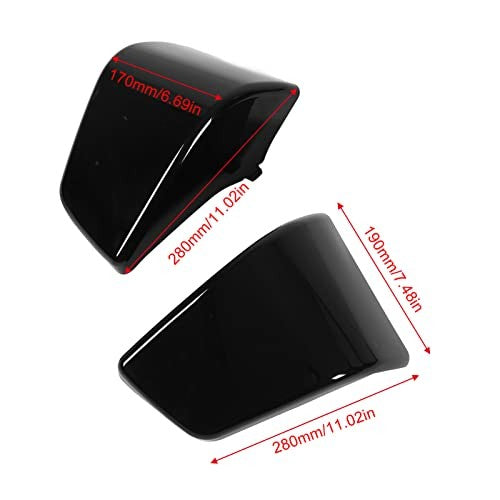 Black Left and Right Motorcycle Battery Side Covers Panels Fairing Magic Cars 5