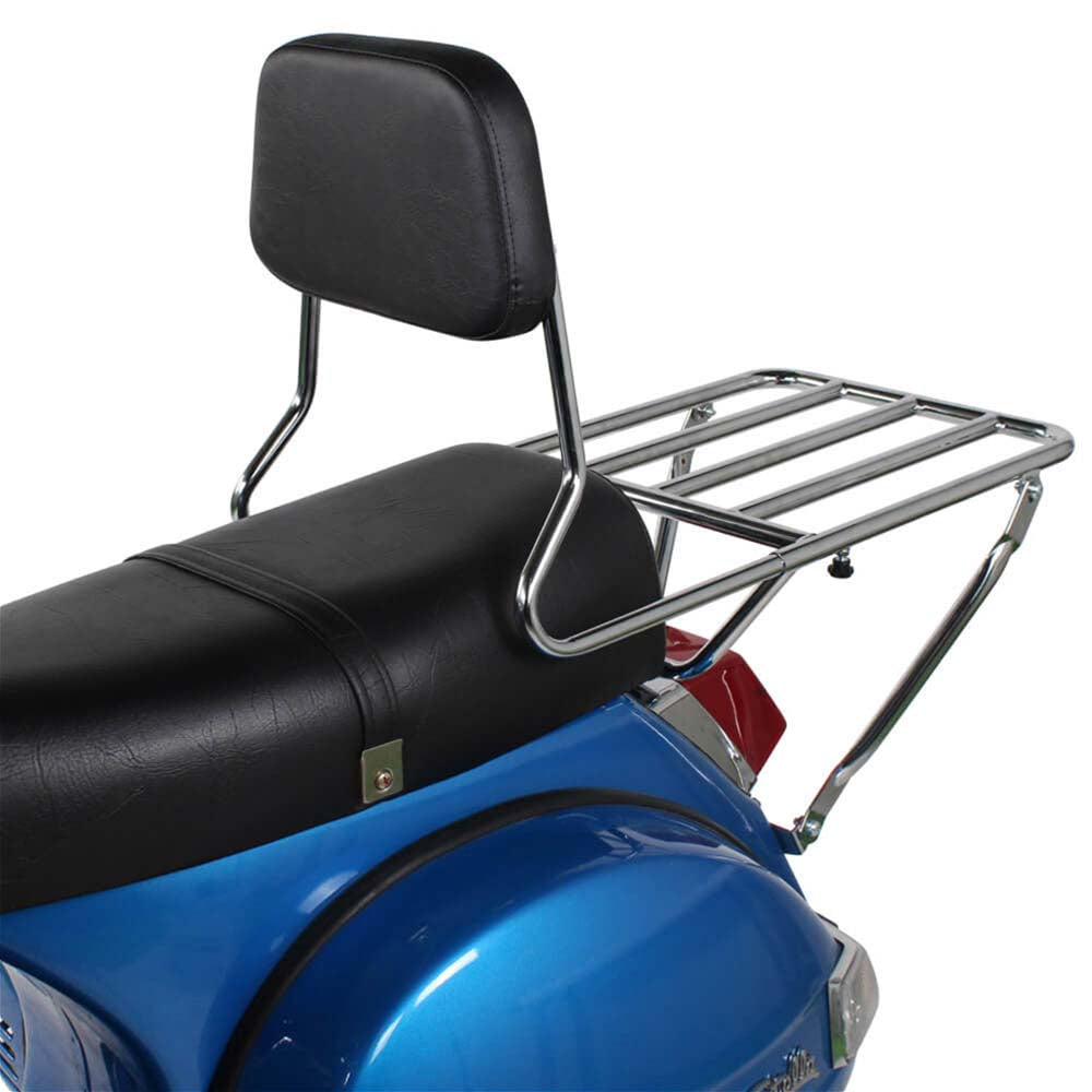 BBQ Rear Rack with Backrest for Vespa P Series, Stella | Magic Cars