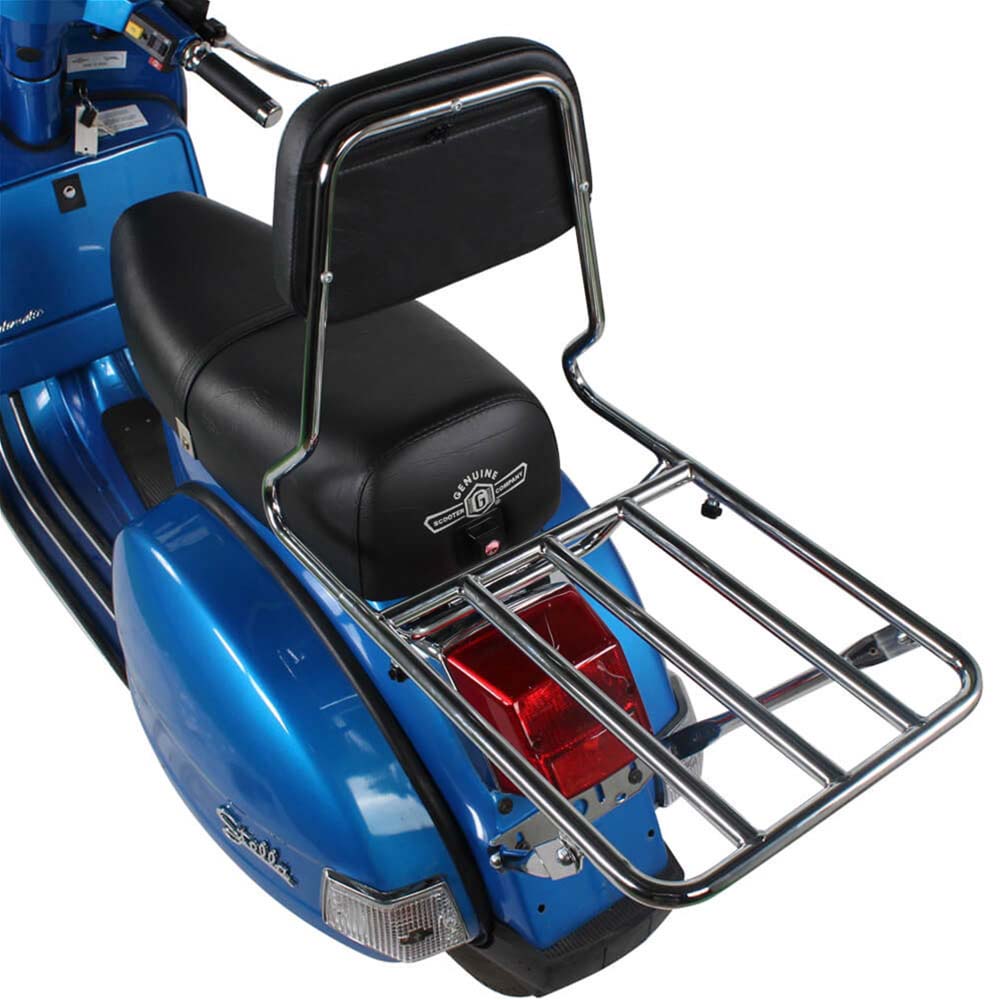 BBQ Rear Rack with Backrest for Vespa P Series, Stella | Magic Cars