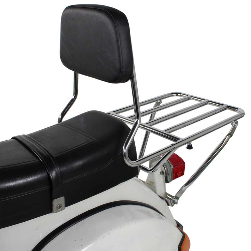 BBQ Rear Rack with Backrest for Vespa P Series, Stella | Magic Cars