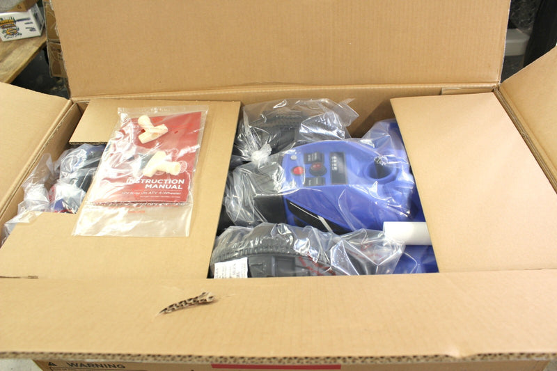 12V Battery-Powered Kids Electric Ride-On 4 Wheeler ATV Blue for Ages 3-6 Years Magic Cars 1