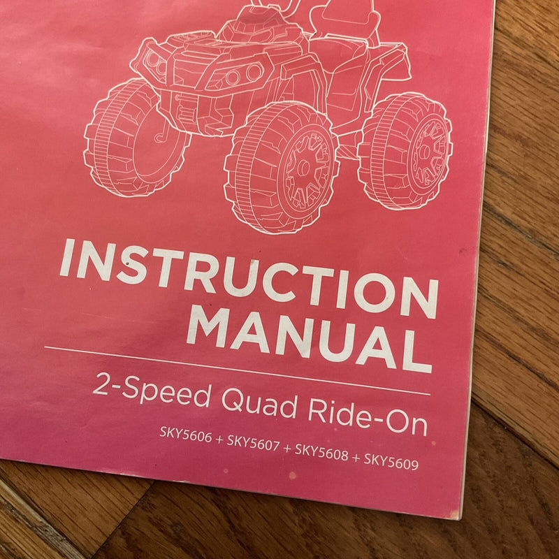 12V Kids Ride-On 4-Wheel ATV Red Grips Replacement Parts Set of 2 Magic Cars 3