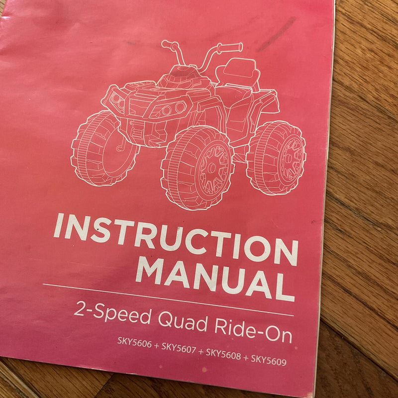 12V Kids Ride-On 4-Wheel ATV Red Grips Replacement Parts Set of 2 Magic Cars 5