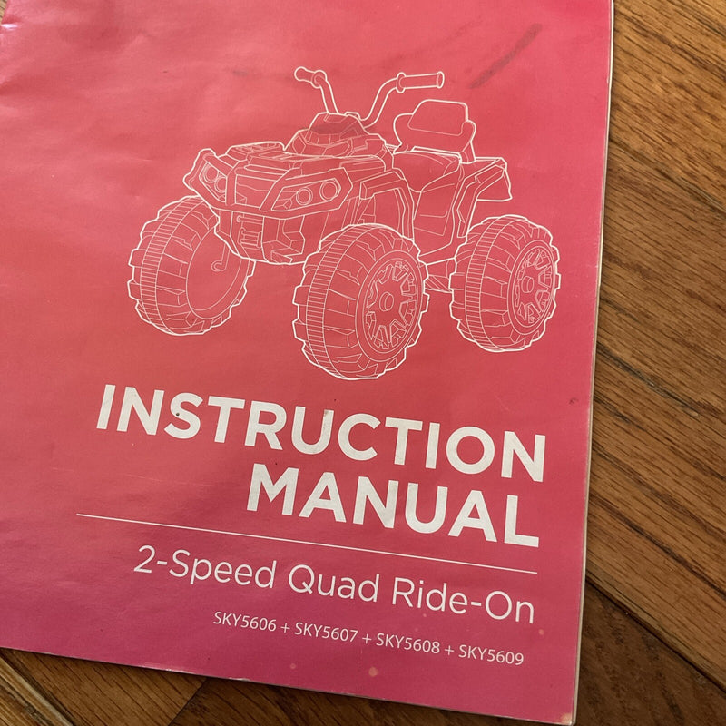 12V Kids Ride-On 4-Wheel ATV Red Grips Replacement Parts Set of 2 Magic Cars 7