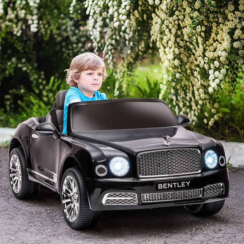 Licensed Bentley Mulsanne 12V Battery-Powered Electric Ride-On Car Black Magic Cars 0