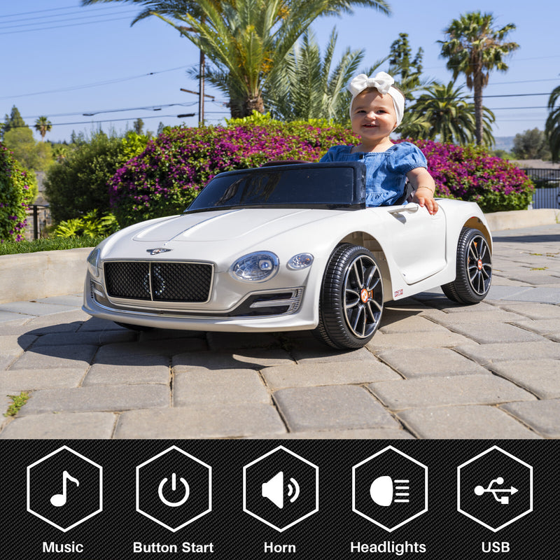 12V Electric Kids Ride-On Car with Battery and Remote Control, Bentley Style Magic Cars 0
