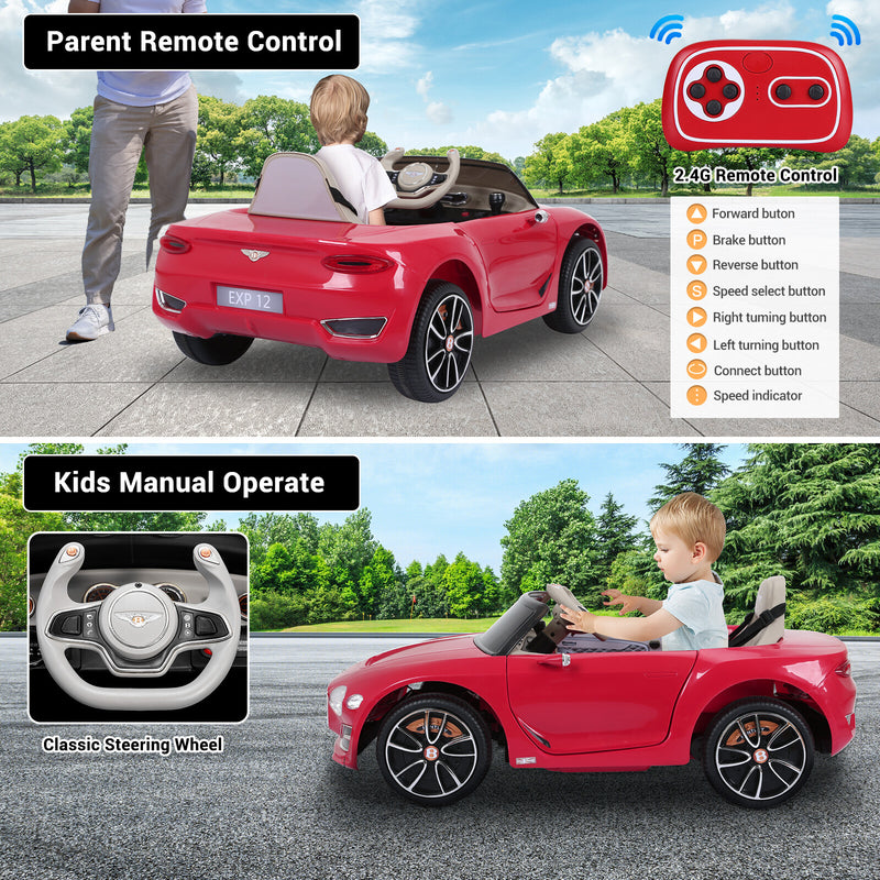 12V Electric Kids Ride-On Car with Remote Control, LED Lights, and MP3 Player Magic Cars 13