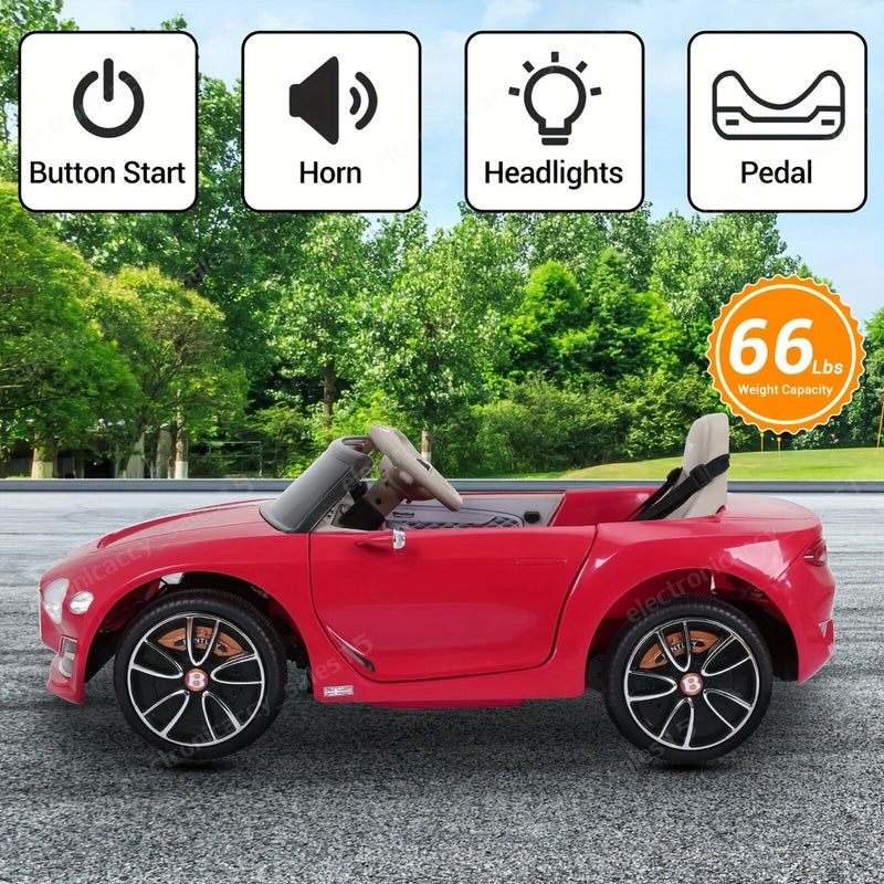 12V Electric Kids Ride-On Car with Remote Control, LED Lights, and MP3 Player Magic Cars 2
