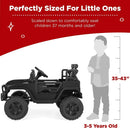 12V Black Ride-On Car for Kids with Parental Remote Control Magic Cars 3