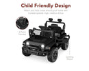 12V Jet Black Kids Ride-On Car with Parental Remote Control Magic Cars 2