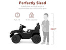 12V Jet Black Kids Ride-On Car with Parental Remote Control Magic Cars 3