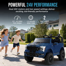24V Licensed Ford F-150 Shelby Kids 2-Seater Ride On Car by Best Choice Products - Blue Magic Cars 4