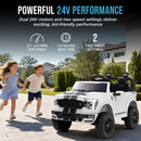 24V Licensed Ford F-150 Shelby Kids 2-Seater Ride On Car by Best Choice Products - White Magic Cars 4