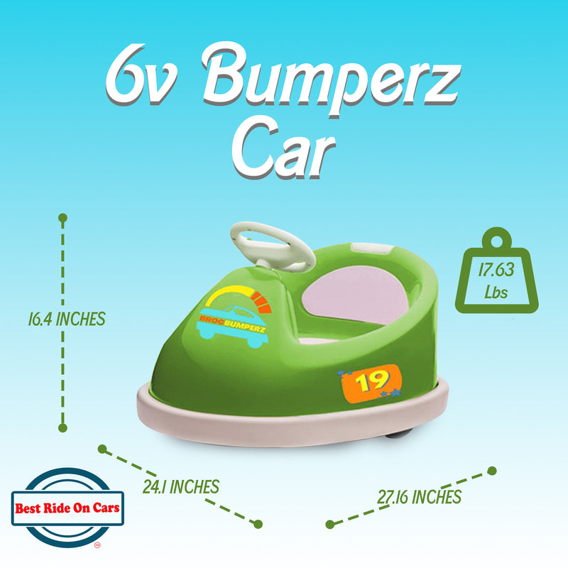 6-Volt Electric Ride-On Bumper Car for Kids - Green Magic Cars 1