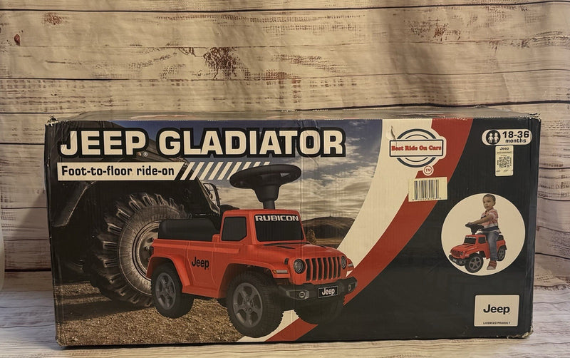 Red Ride-On Jeep Gladiator Push Car Combo with Damaged Box Magic Cars Variant 0