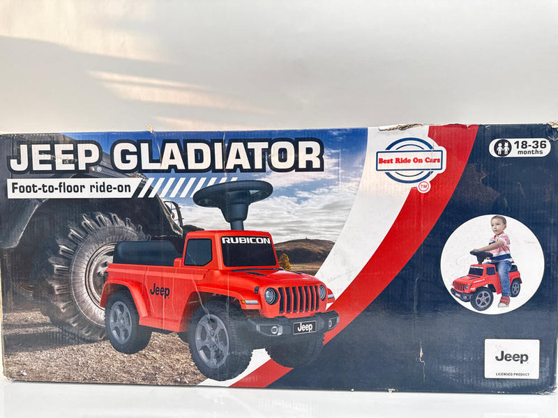Red Ride-On Jeep Gladiator Push Car Combo with Damaged Box Magic Cars 1