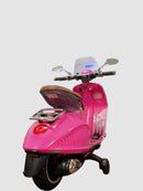 12V Pink Electric Ride-On Vespa Scooter Bike for Kids Ages 3-6 Magic Cars 1
