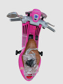 12V Pink Electric Ride-On Vespa Scooter Bike for Kids Ages 3-6 Magic Cars 4