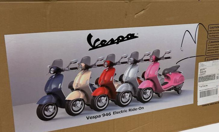 12V Pink Electric Ride-On Vespa Scooter Bike for Kids Ages 3-6 Magic Cars 8