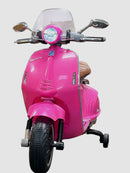 12V Pink Electric Ride-On Vespa Scooter Bike for Kids Ages 3-6 Magic Cars Variant 0