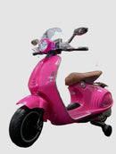 12V Pink Electric Ride-On Vespa Bike Scooter for Kids Ages 3-6 Magic Cars 1