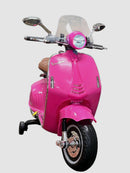 12V Pink Electric Ride-On Vespa Bike Scooter for Kids Ages 3-6 Magic Cars Variant 0