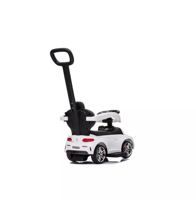 Mercedes Licensed 3-in-1 Kids Push Ride-On Car with Removable Safety Bars Magic Cars 3